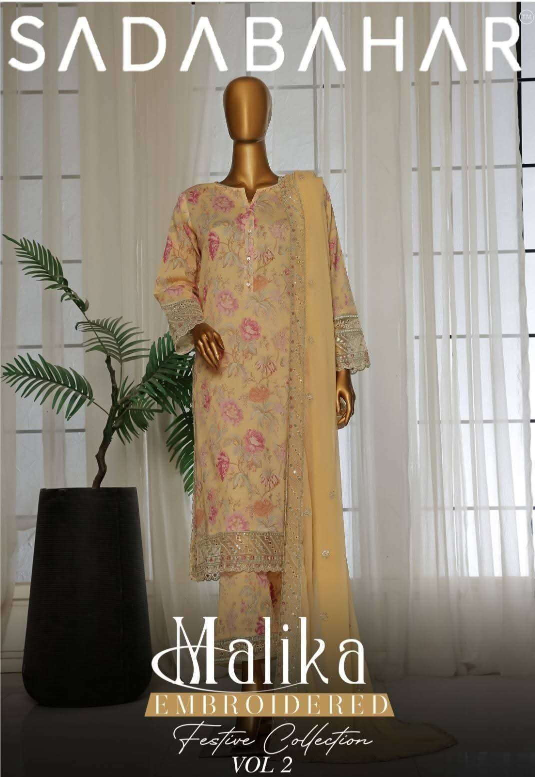 Malika RTW Luxury Embroidered Festive collection by SADABAHAR